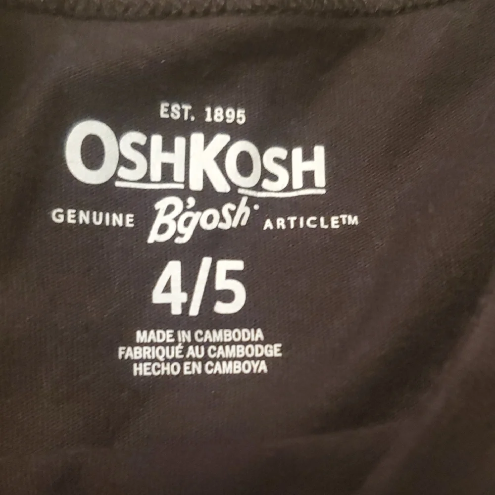 5 For $25 OshKosh B'gosh‎ Caution Hangry Kids T-Shirt Black Size 4/5